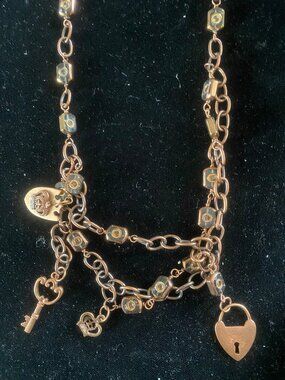 quirky  Vintage copper-tone necklace